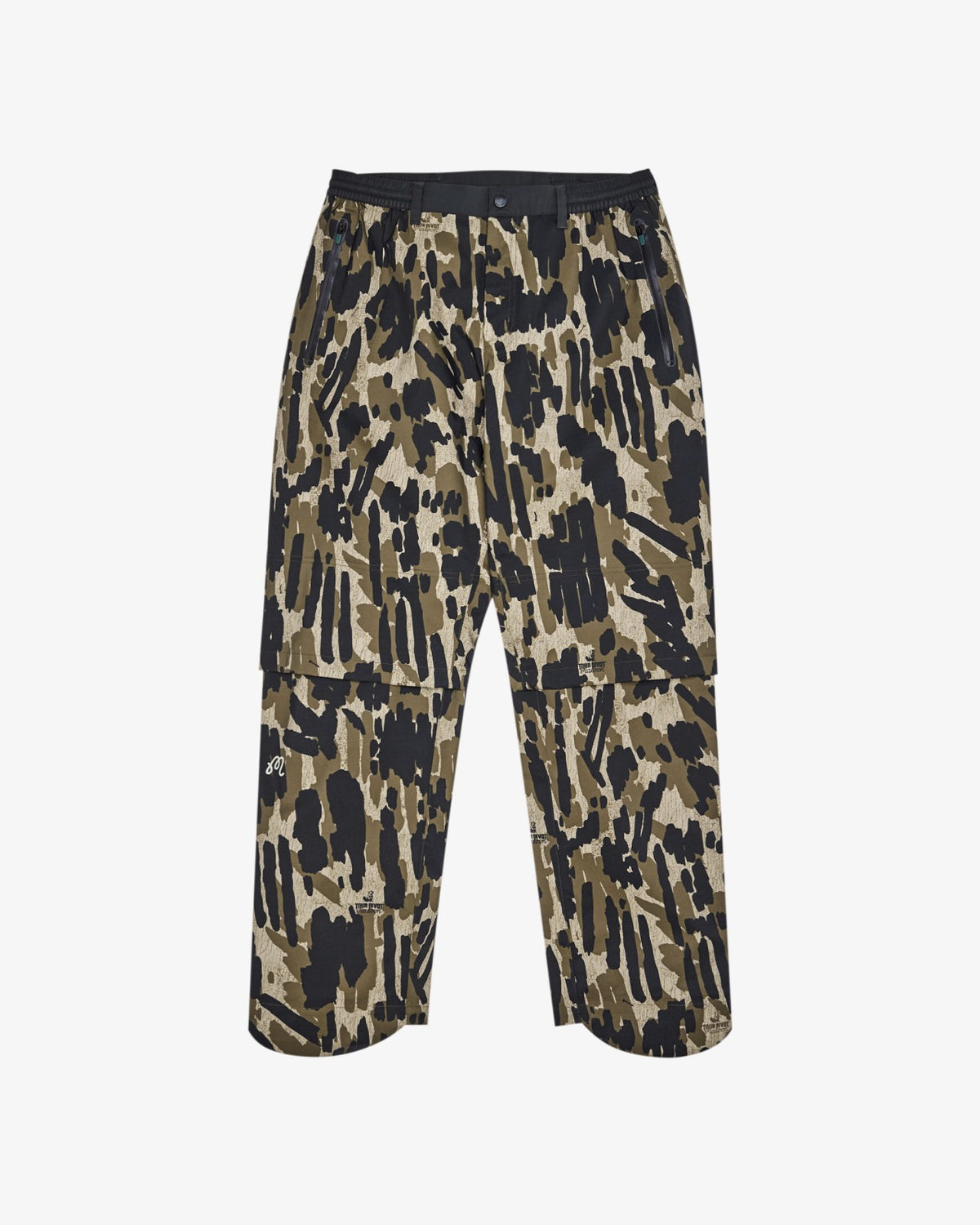 Malbon Tour Divot Camo Rain Pant - Bark Camo