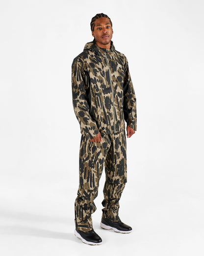 Malbon Tour Divot Camo Rain Pant - Bark Camo