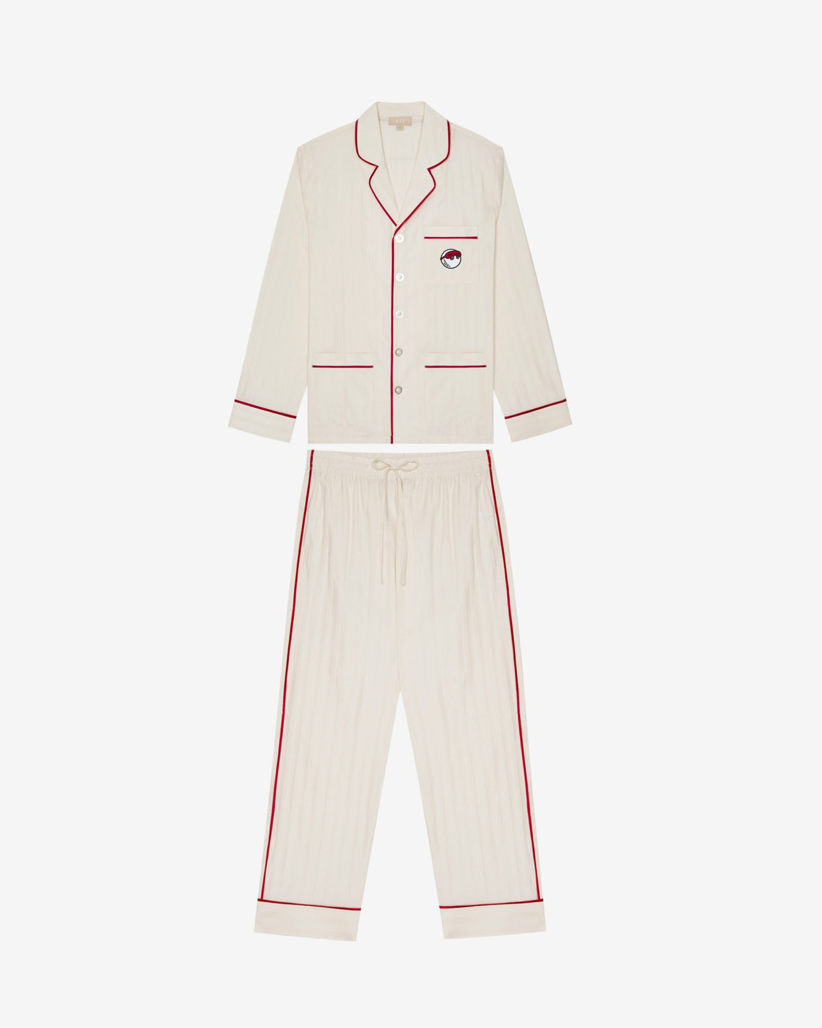 Malbon Kip Men'S Premium Cotton Pajama Set - Beige