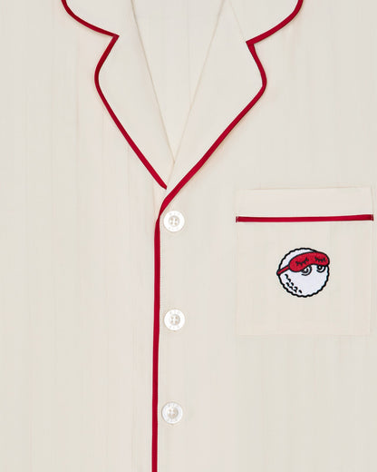 Malbon Kip Men'S Premium Cotton Pajama Set - Beige