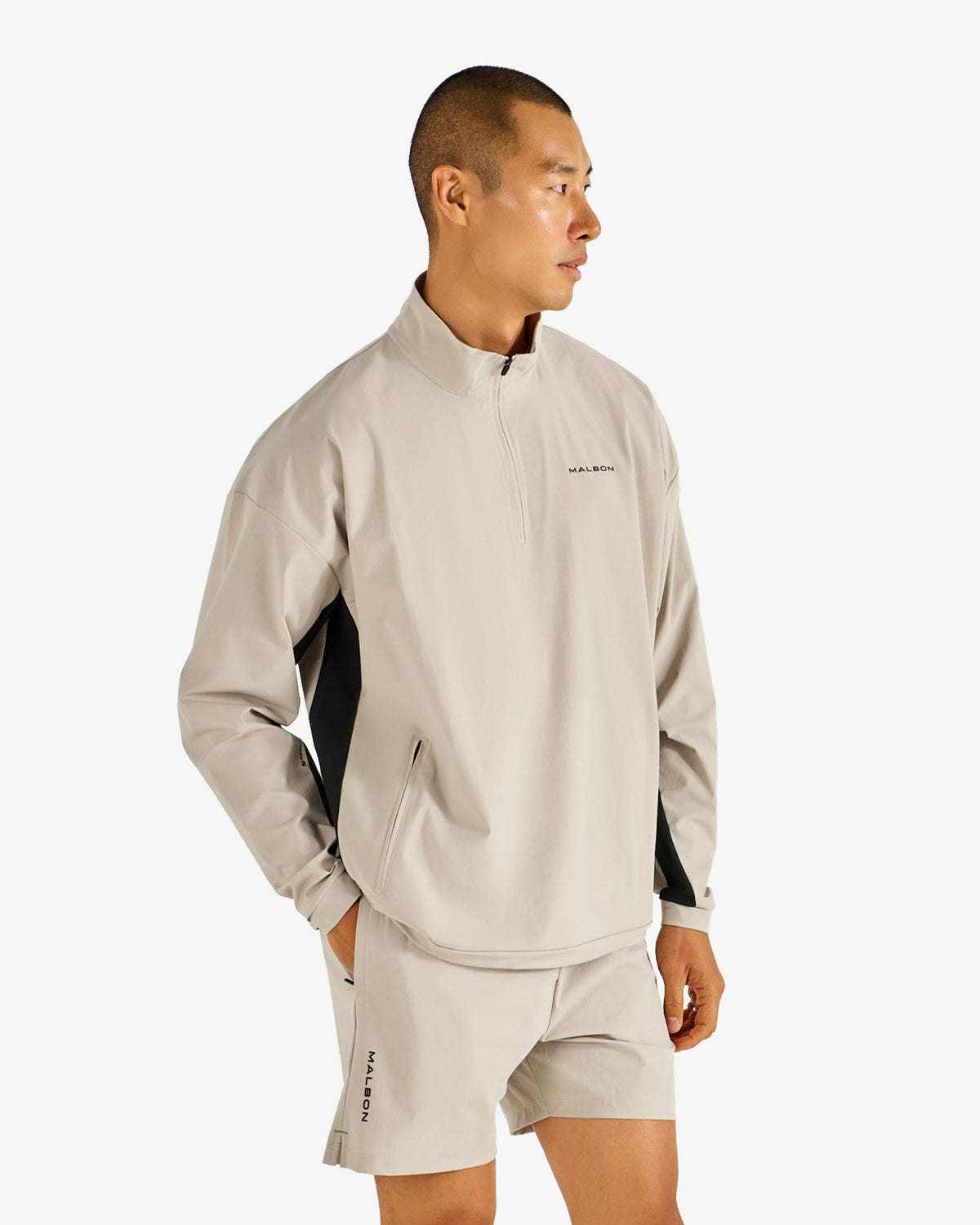 Malbon Performance Poly Tech Short - Tan