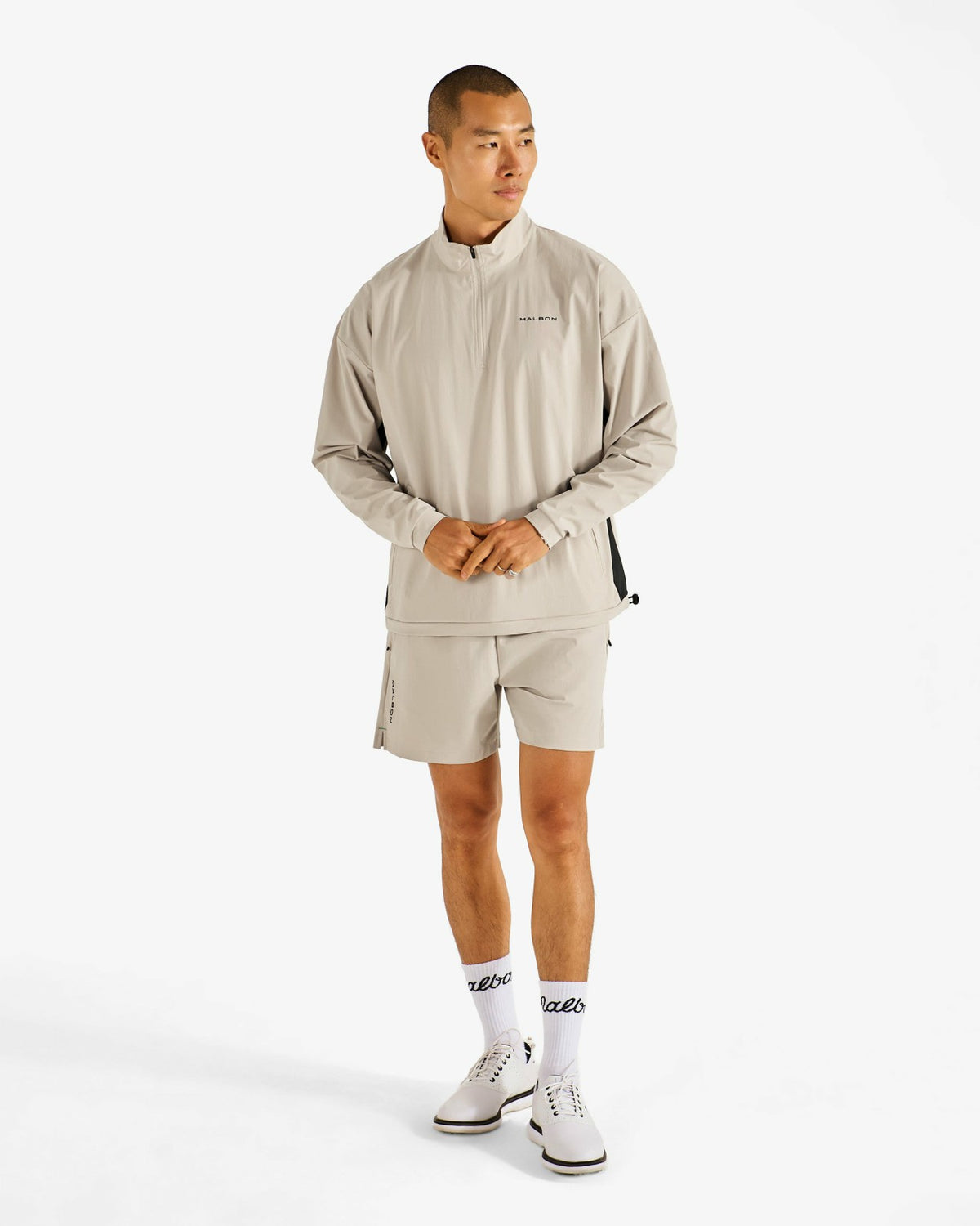 Malbon Performance Poly Tech Short - Tan