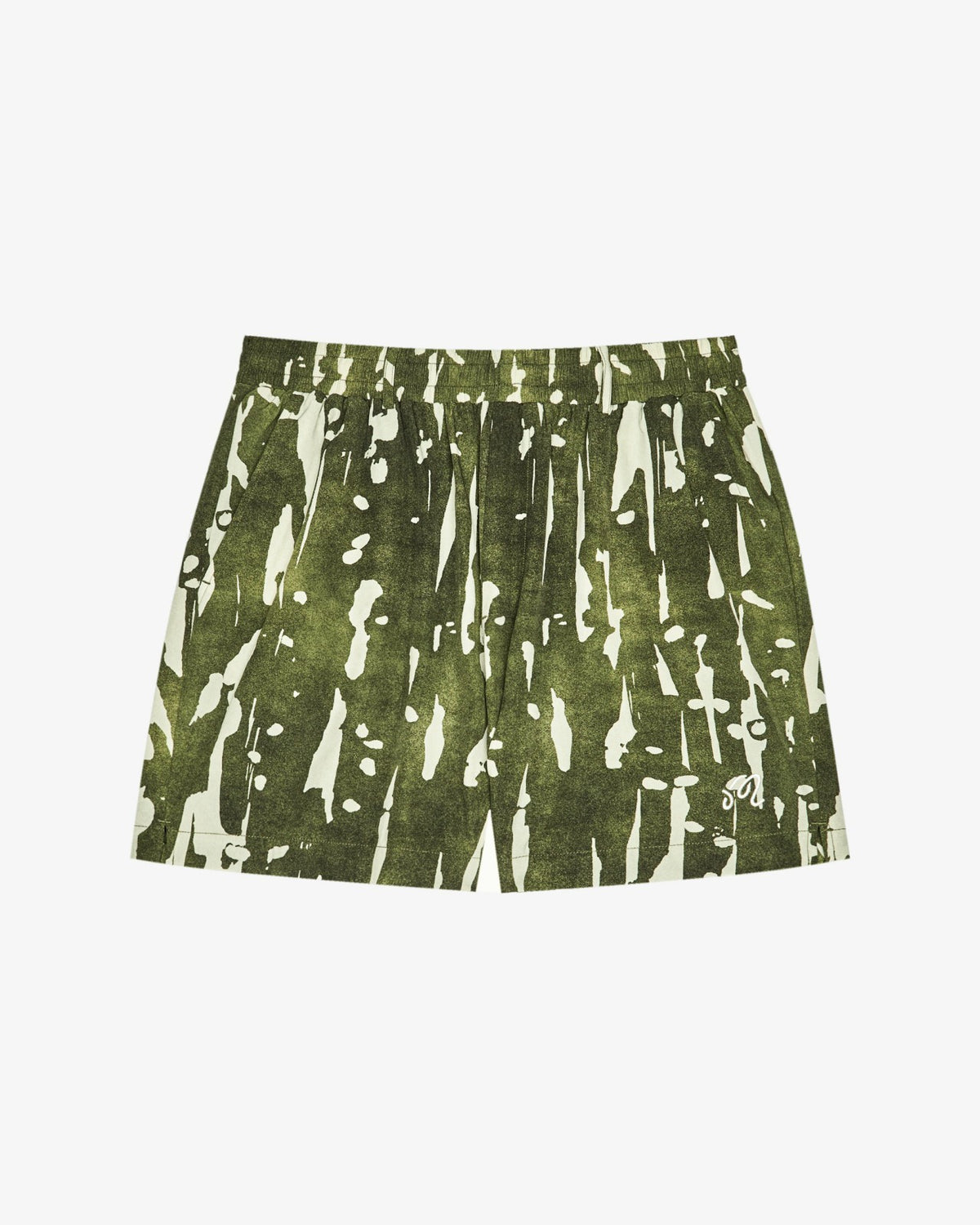Malbon Scooter Inkwash Short - Olive Inkwash