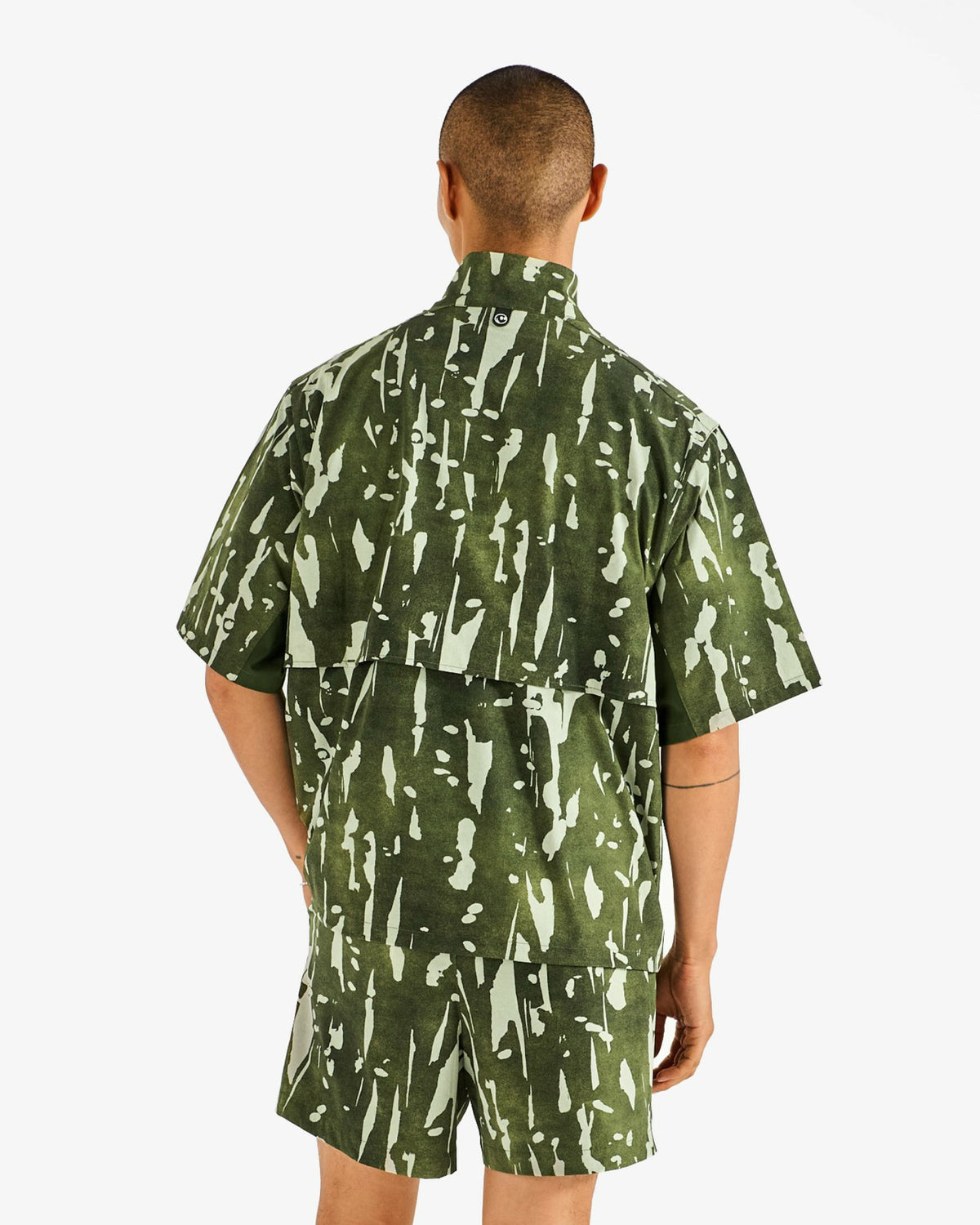 Malbon Scooter Inkwash Short - Olive Inkwash