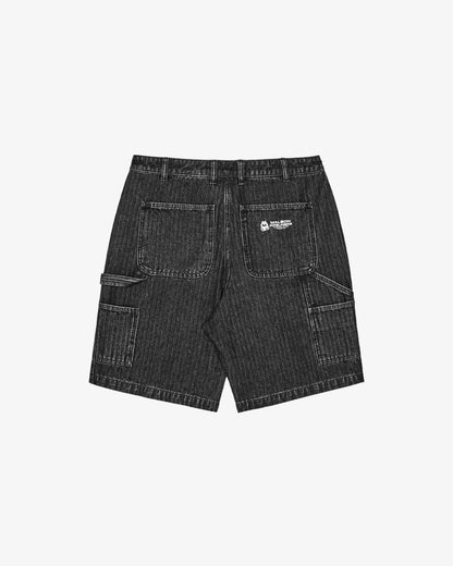 Malbon Foreman Short - Black Stone Washed Denim