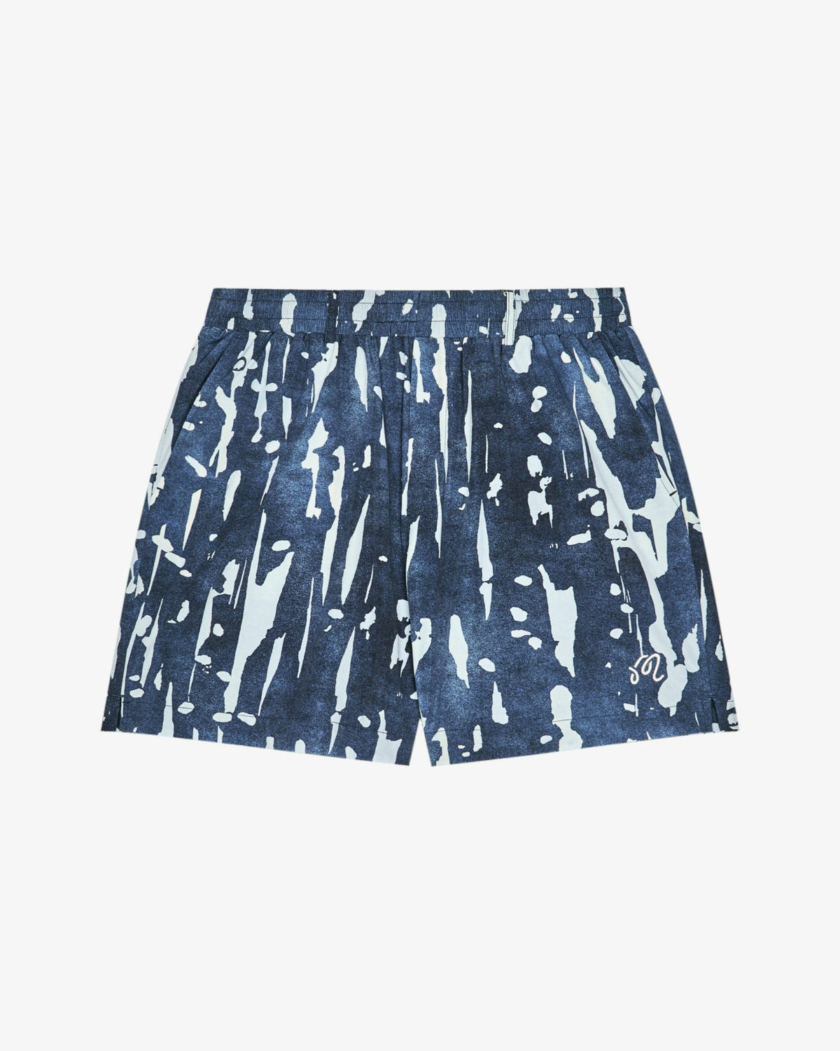 Malbon Scooter Inkwash Short - Navy Inkwash