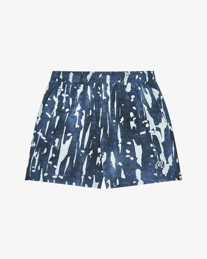 Malbon Scooter Inkwash Short - Navy Inkwash