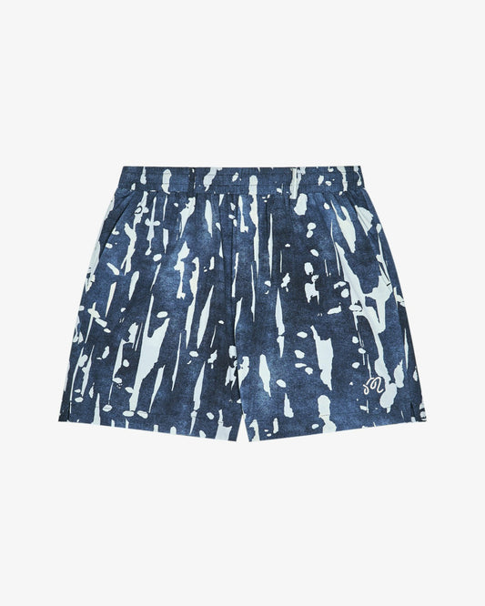 Malbon Scooter Inkwash Short - Navy Inkwash
