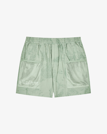 Malbon Mesh Basket Pocket Short - Steel Ripple