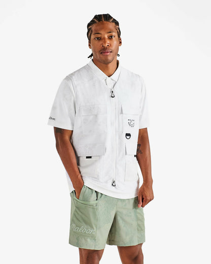 Malbon Mesh Basket Pocket Short - Steel Ripple