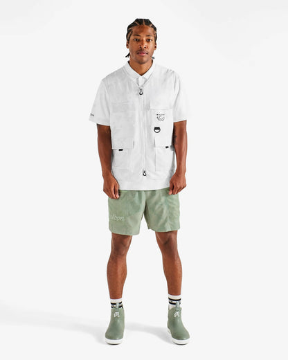 Malbon Mesh Basket Pocket Short - Steel Ripple