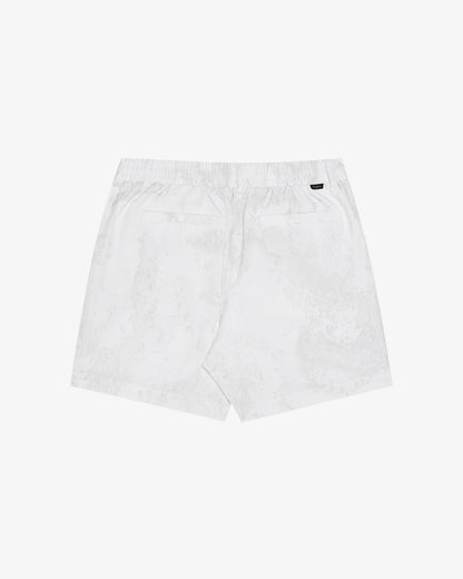 Malbon Mesh Basket Pocket Short - White Ripple