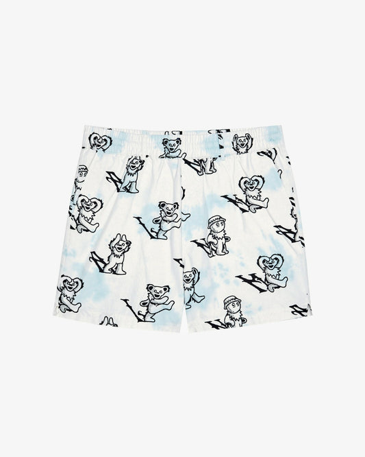 Malbon Grateful Dead Scooter Alphabet Short - Light Blue