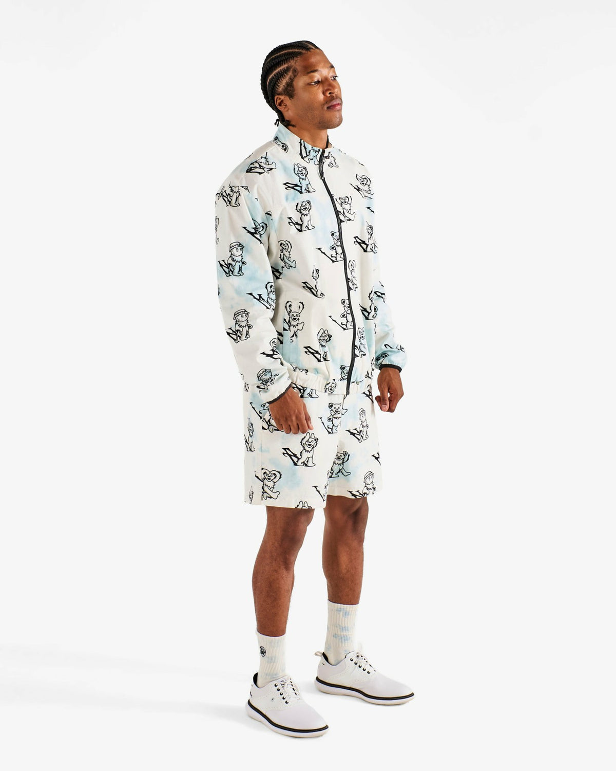 Malbon Grateful Dead Scooter Alphabet Short - Light Blue