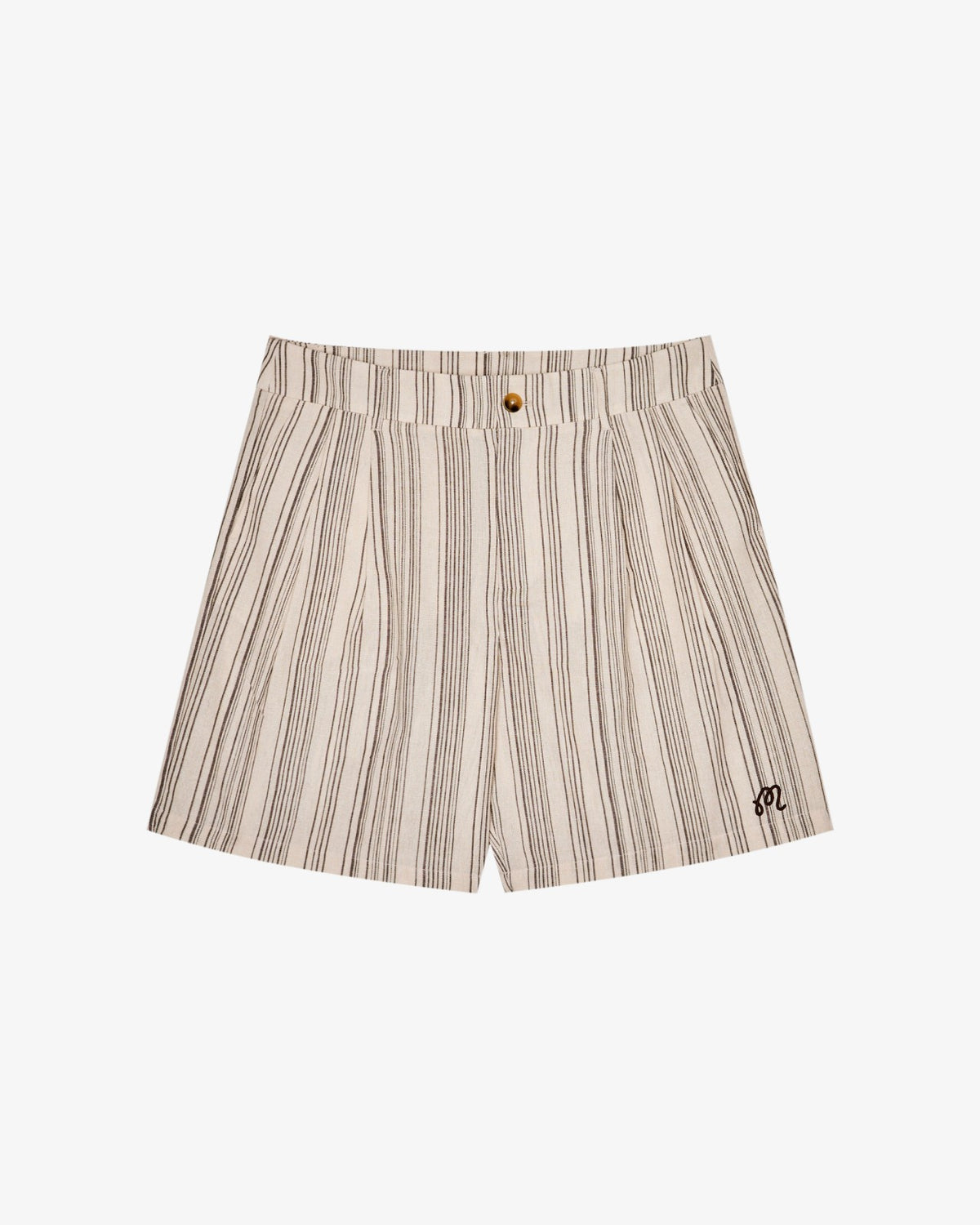 Malbon Arena Short - Cream Stripe