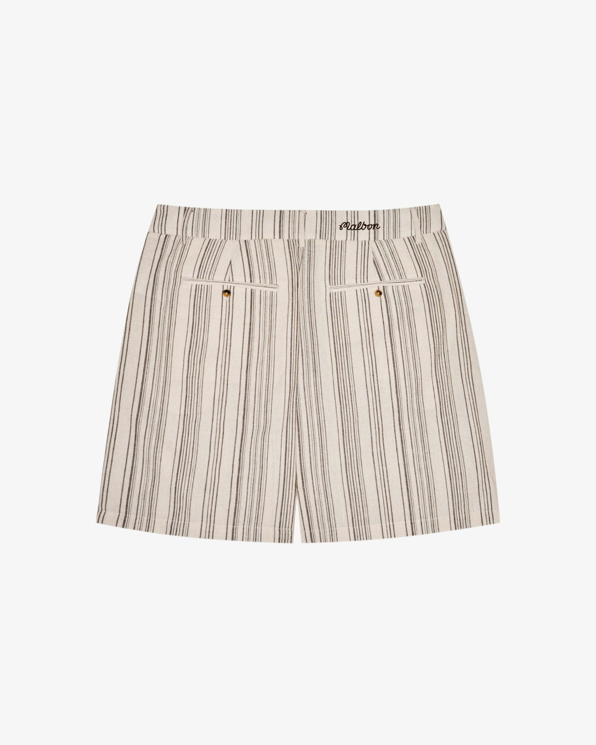 Malbon Arena Short - Cream Stripe