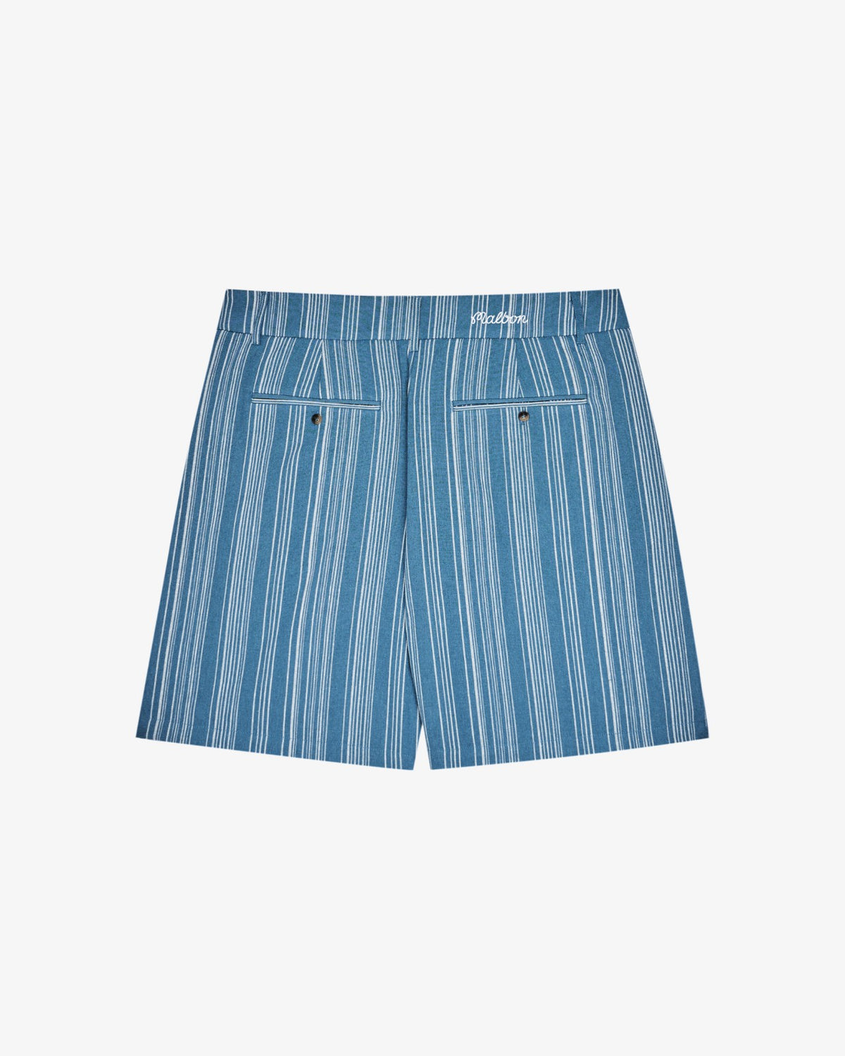 Malbon Arena Short - Aegean Blue Stripe