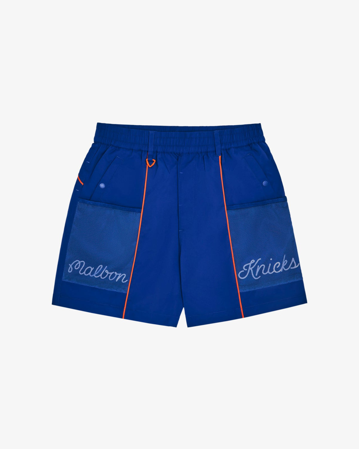Malbon Knicks Mesh Basket Pocket Short - Blue