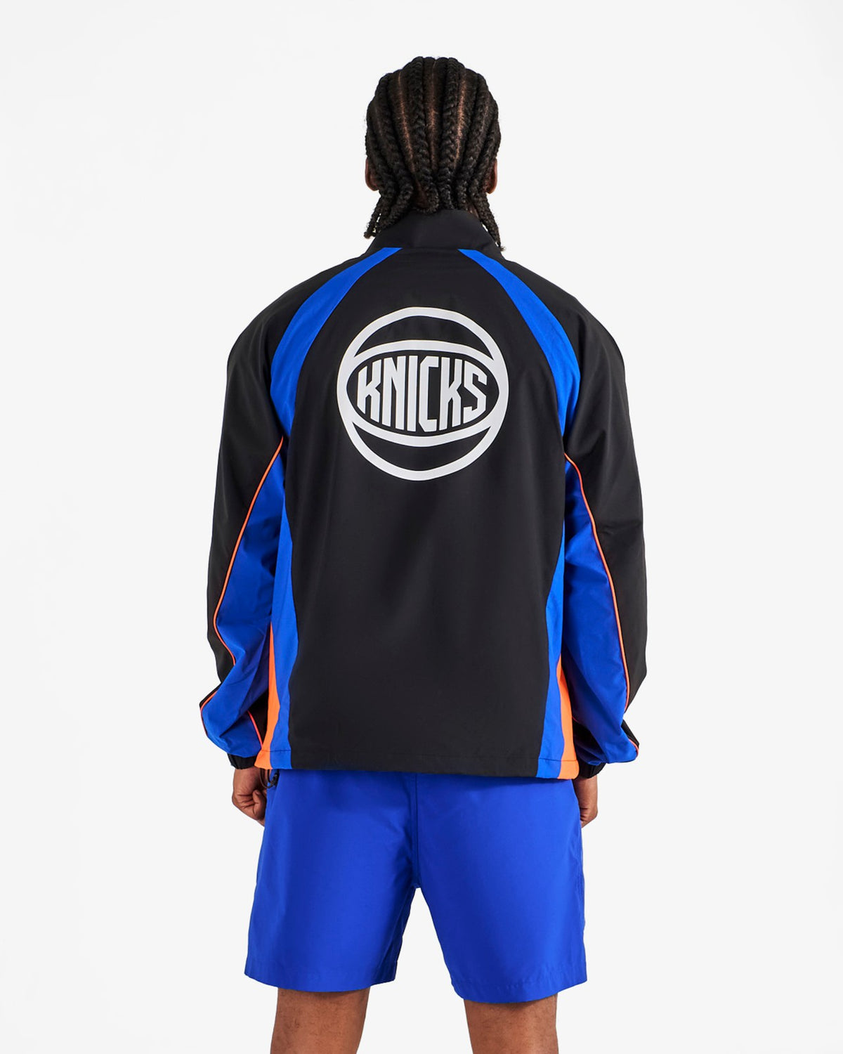 Malbon Knicks Mesh Basket Pocket Short - Blue