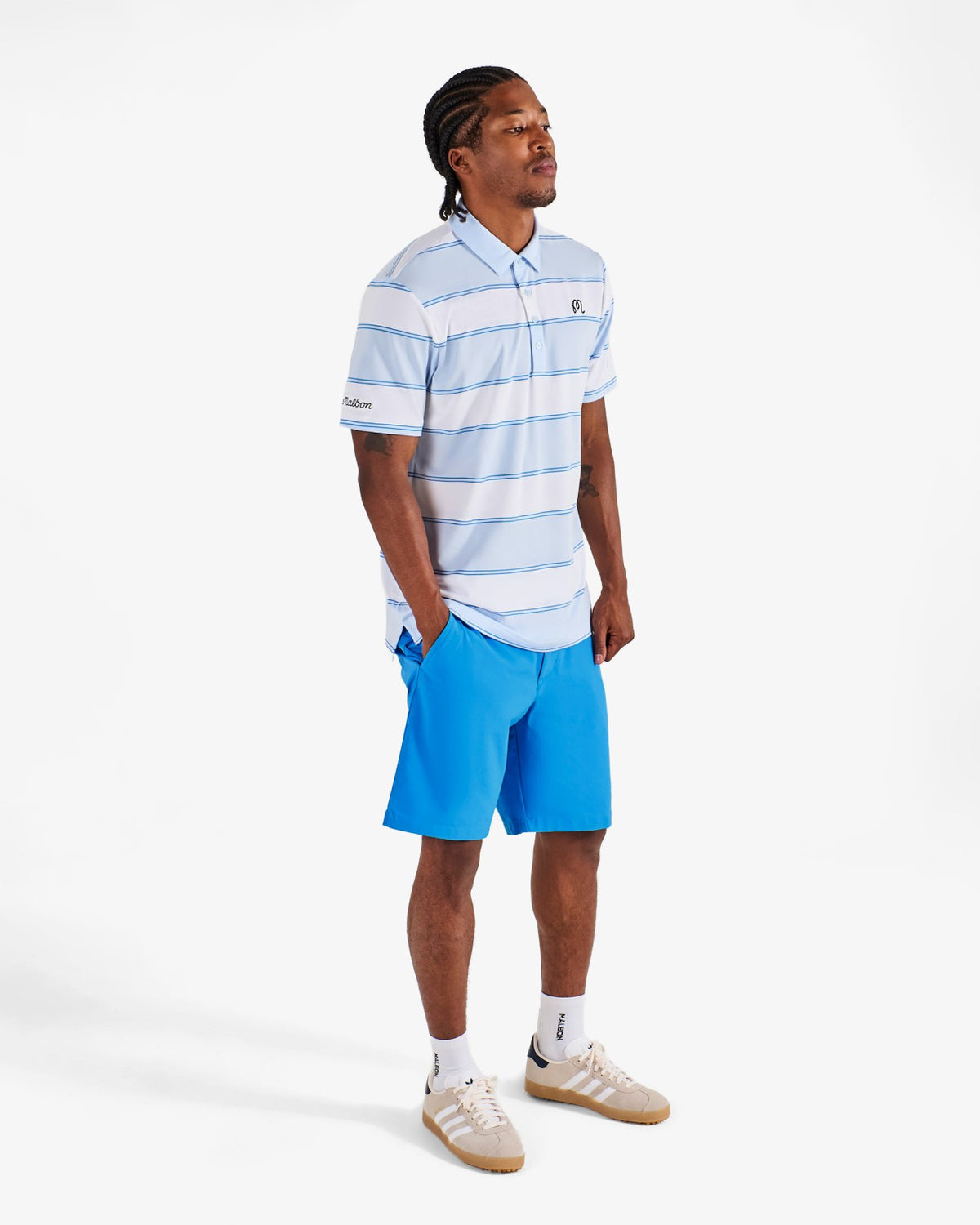Malbon Adidas Mens Ultimate 365 Golf Short - Lucid Ray Blue