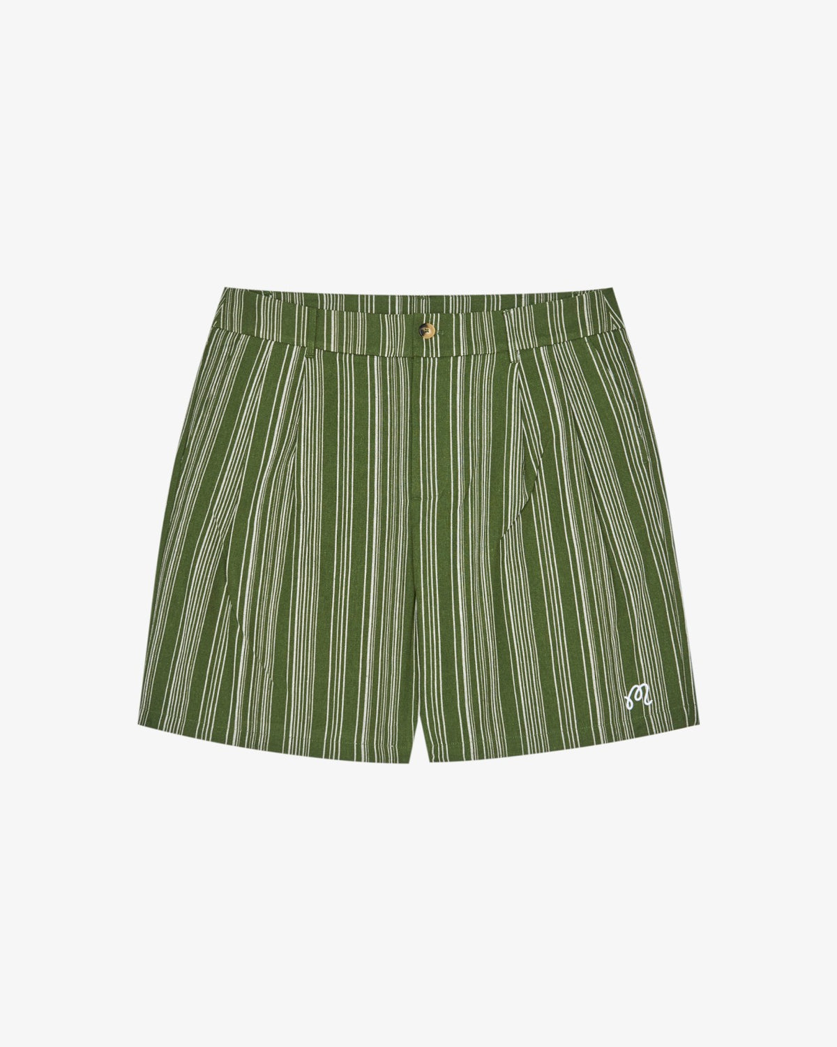 Malbon Arena Short - Chive Stripe