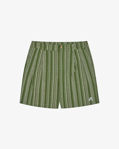 Malbon Arena Short - Chive Stripe