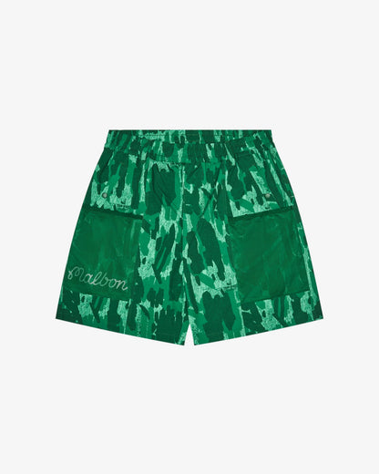 Malbon Mesh Basket Pocket Short - Divot Camo Jungle
