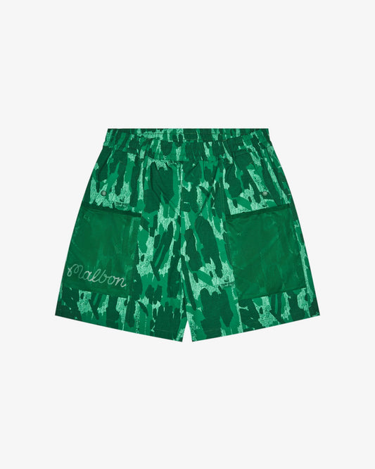 Malbon Mesh Basket Pocket Short - Divot Camo Jungle