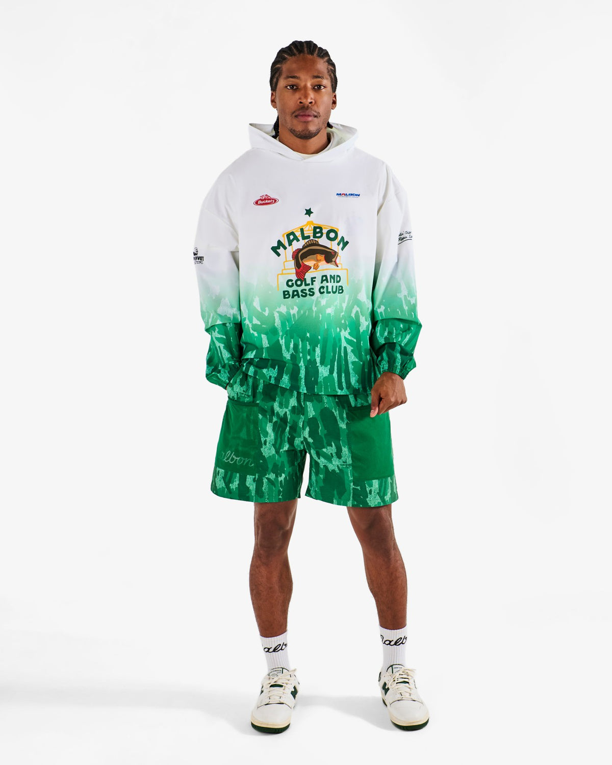 Malbon Mesh Basket Pocket Short - Divot Camo Jungle