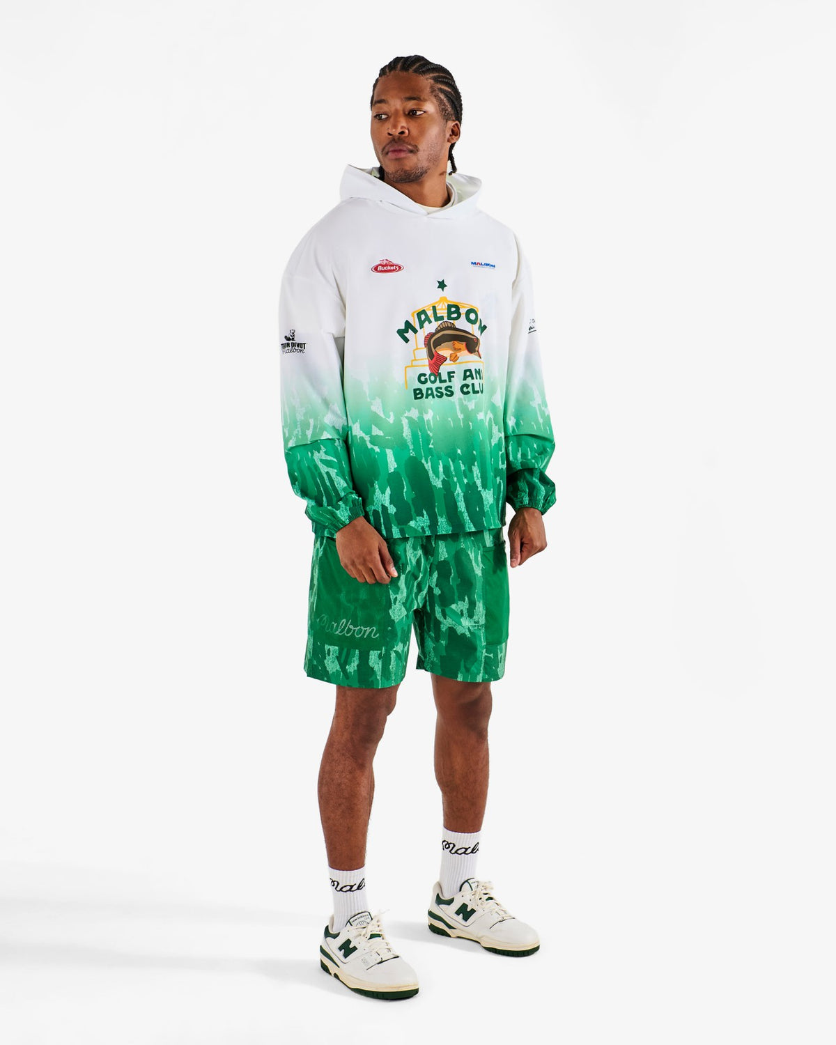 Malbon Mesh Basket Pocket Short - Divot Camo Jungle