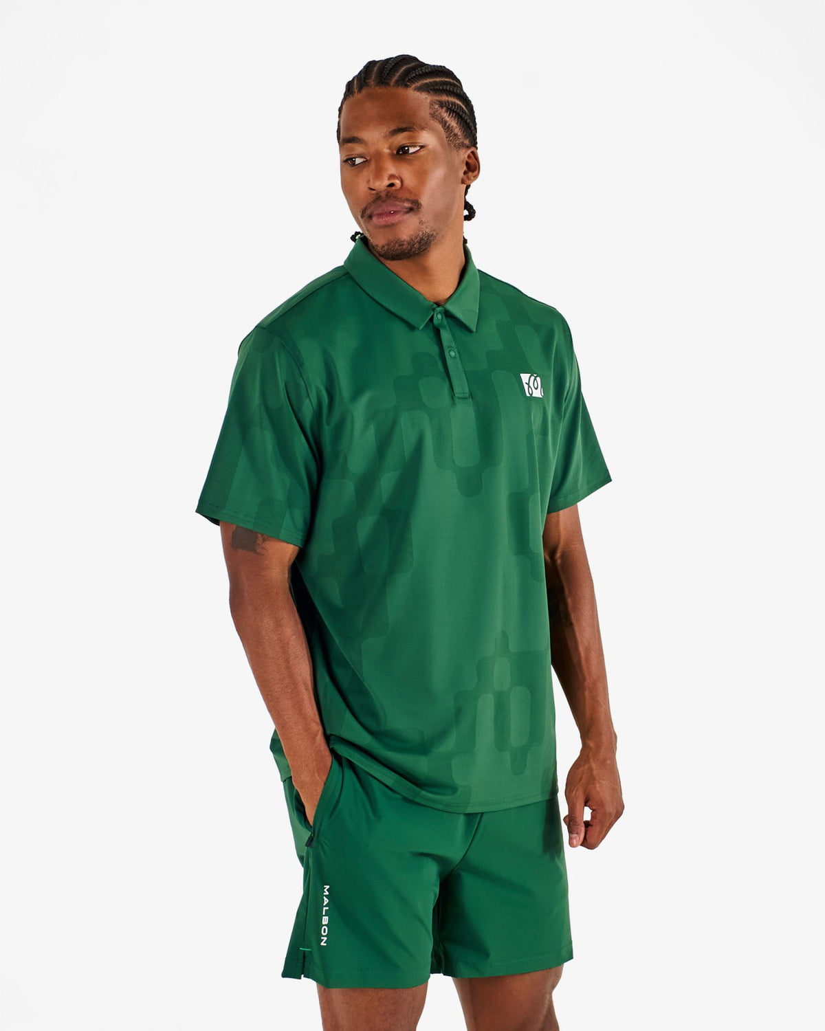 Malbon Performance Poly Tech Short - Eden