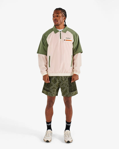 Malbon Mesh Basket Pocket Short - Olivine