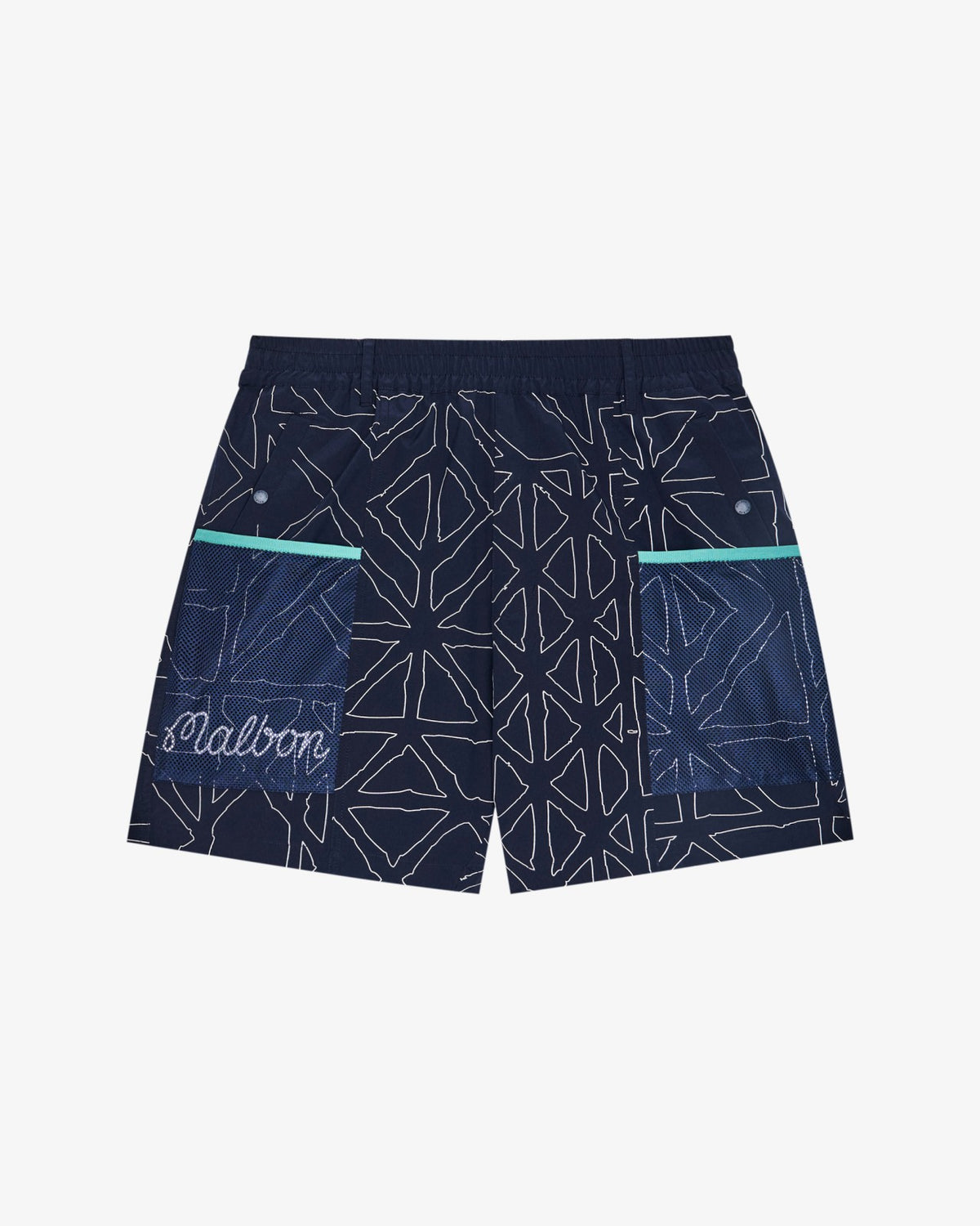 Malbon Mesh Basket Pocket Short - Midnight