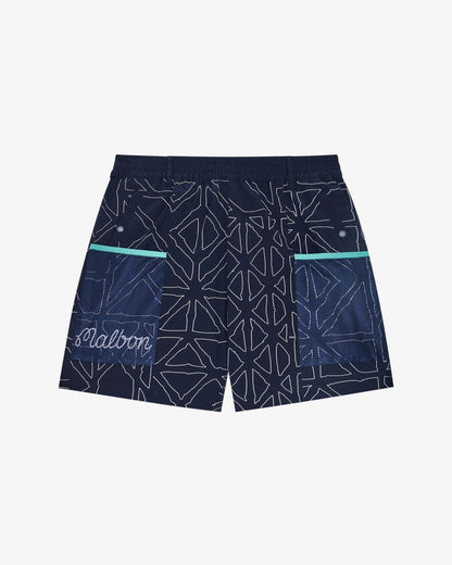 Malbon Mesh Basket Pocket Short - Midnight