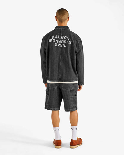 Malbon Foreman Jacket - Black Stone Washed Denim