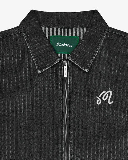 Malbon Foreman Jacket - Black Stone Washed Denim