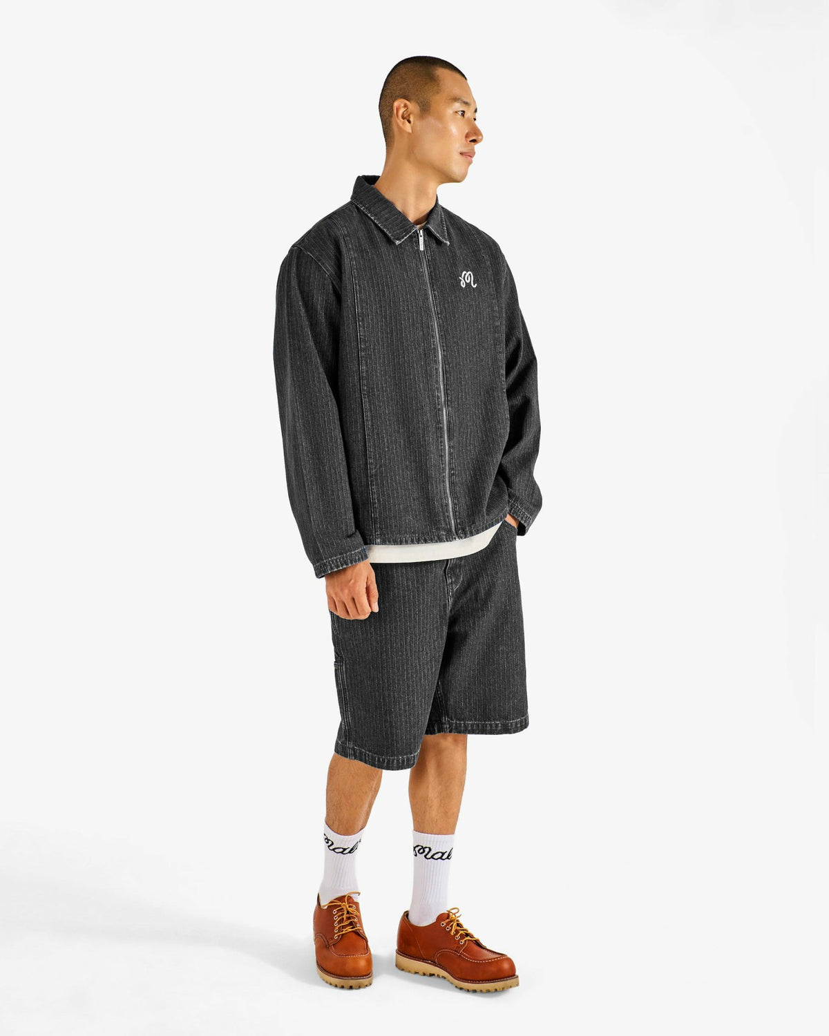 Malbon Foreman Jacket - Black Stone Washed Denim