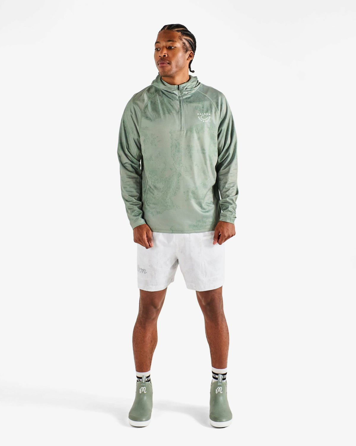 Malbon Golf And Tackle Sunshirt - Steel Ripple