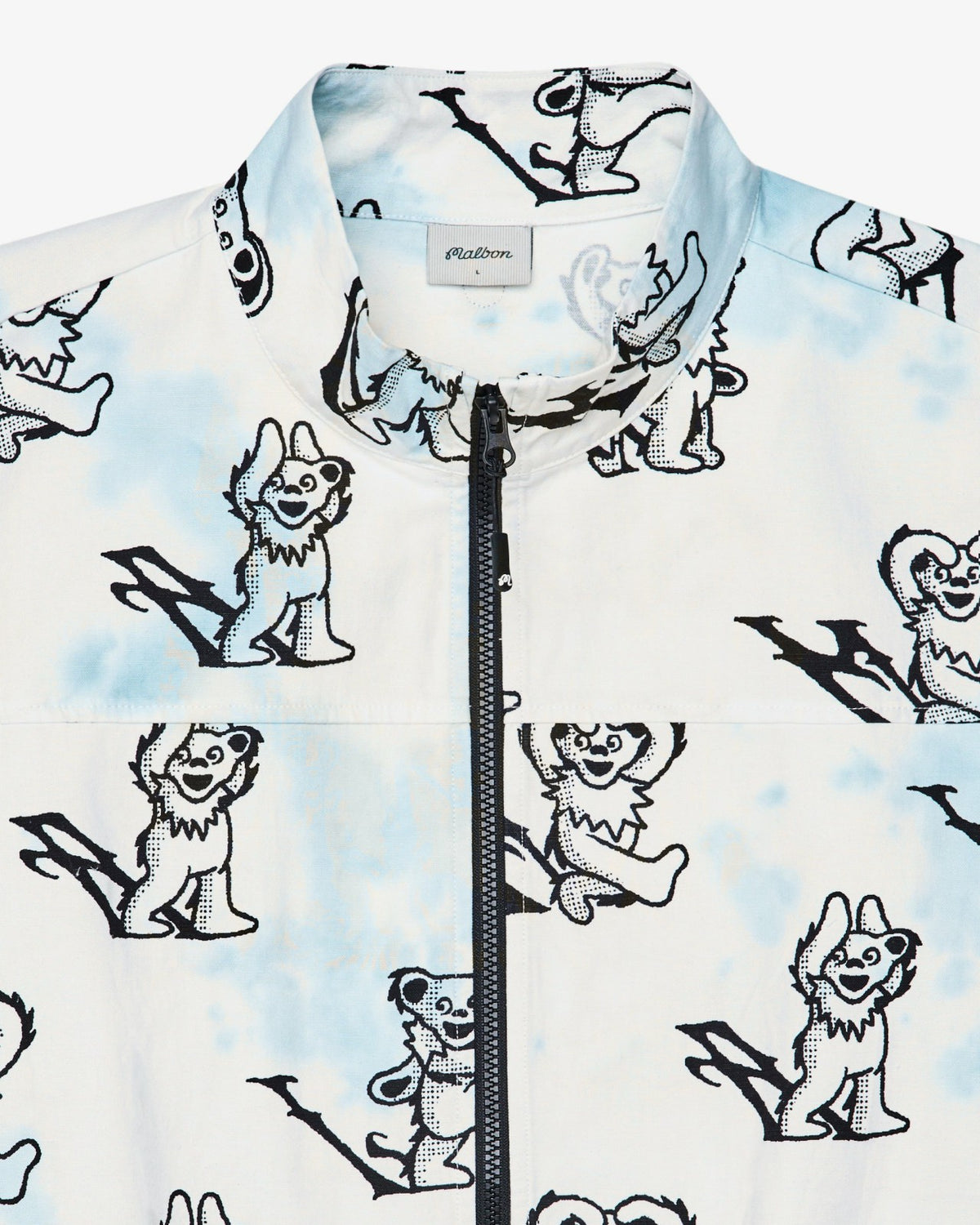 Malbon Grateful Dead Peninsula Alphabet Jacket - Light Blue
