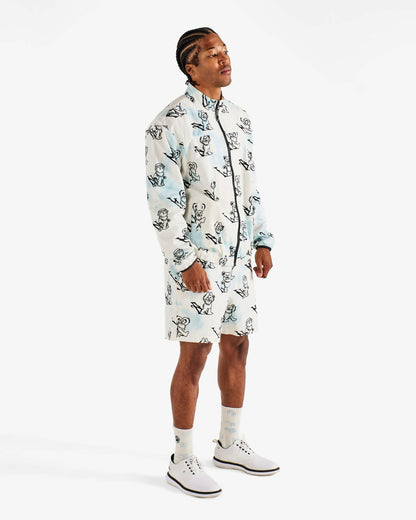Malbon Grateful Dead Peninsula Alphabet Jacket - Light Blue