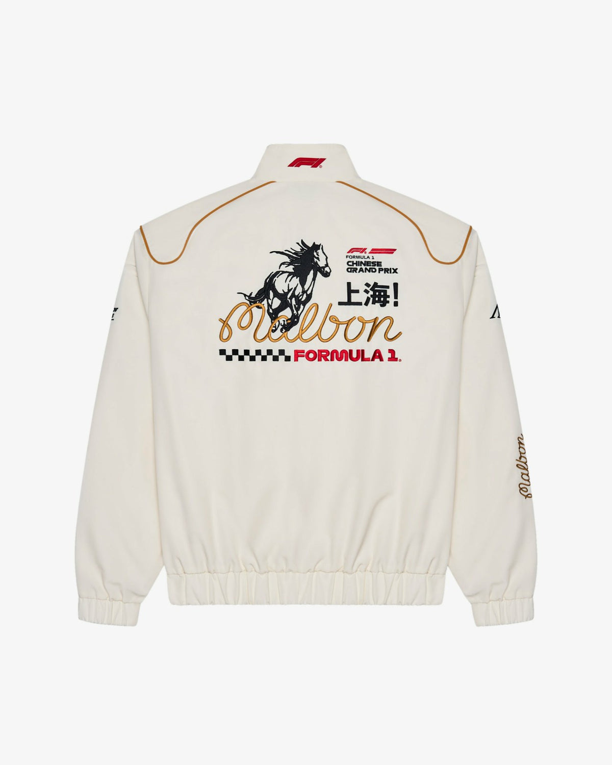 Malbon Gridlock Racing Jacket - Whisper White