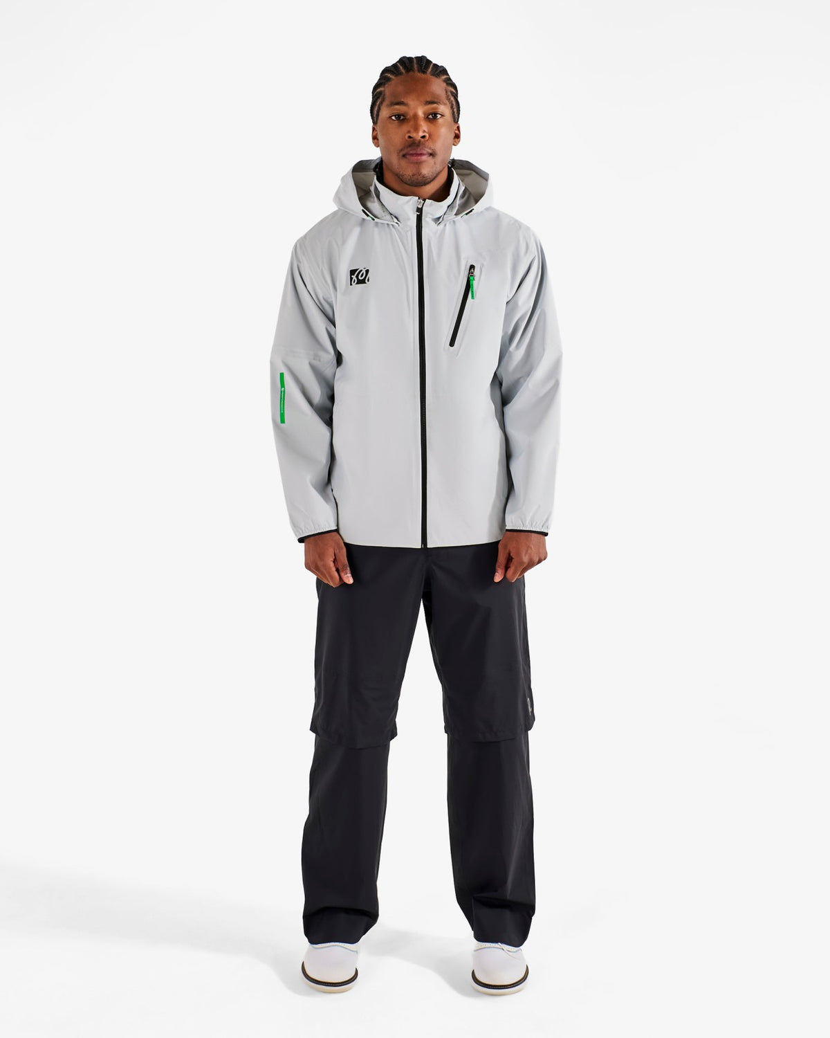 Malbon Studio Seoul 3-Layer Tech Mens Jacket - Light Grey