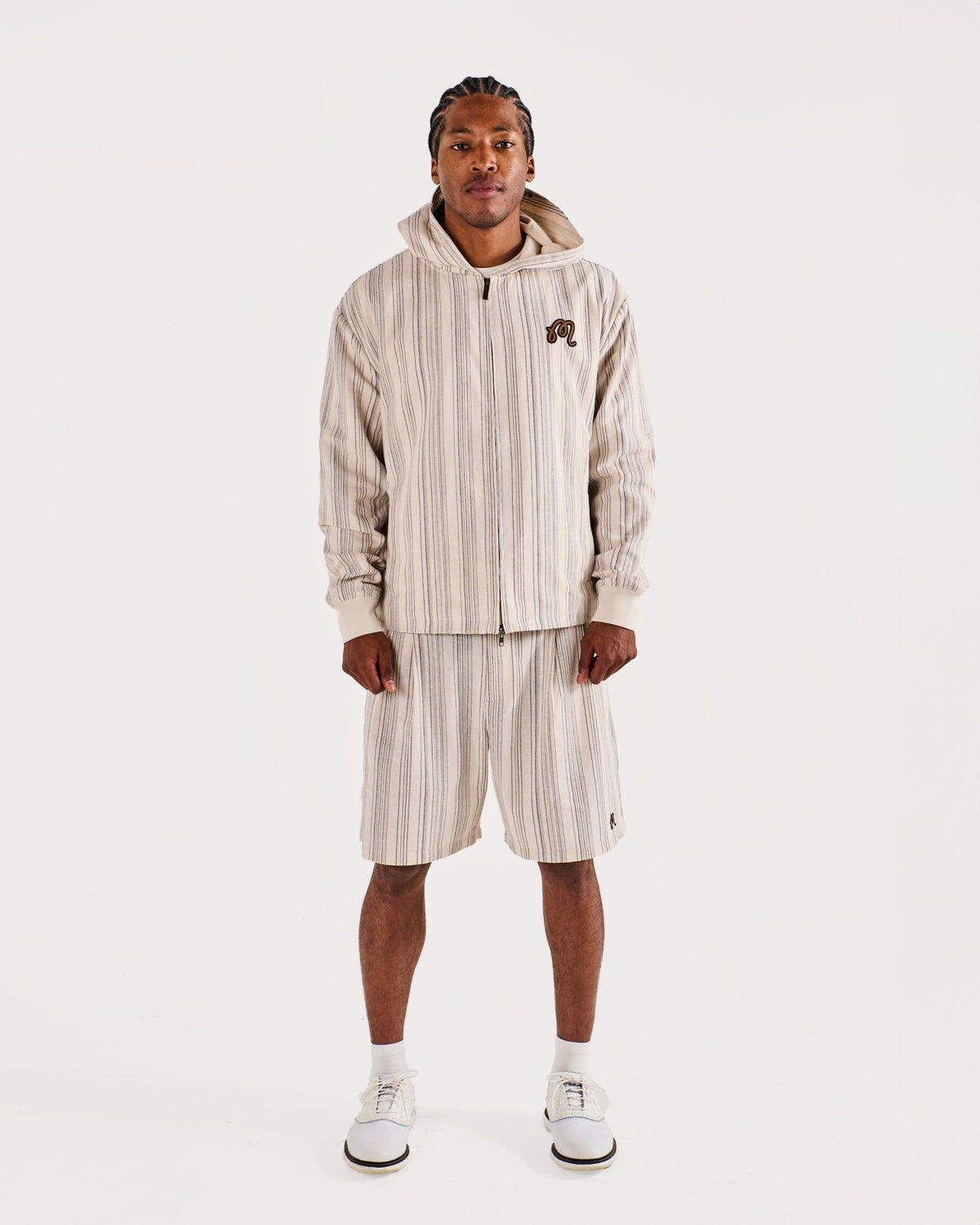Malbon Arena Jacket - Cream Stripe