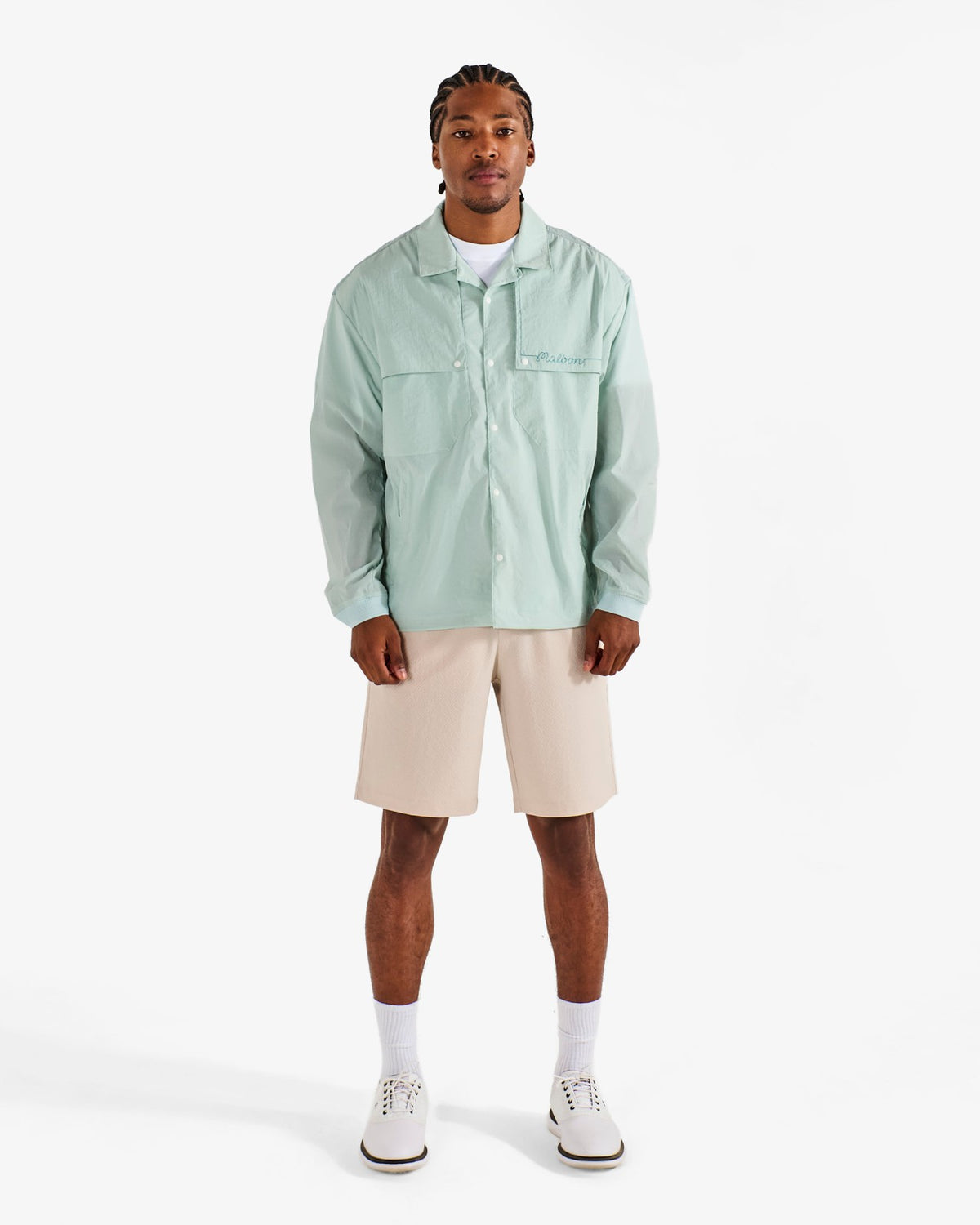 Malbon Studio Seoul Mesh Ventilation Collar Jacket - Pastel Blue