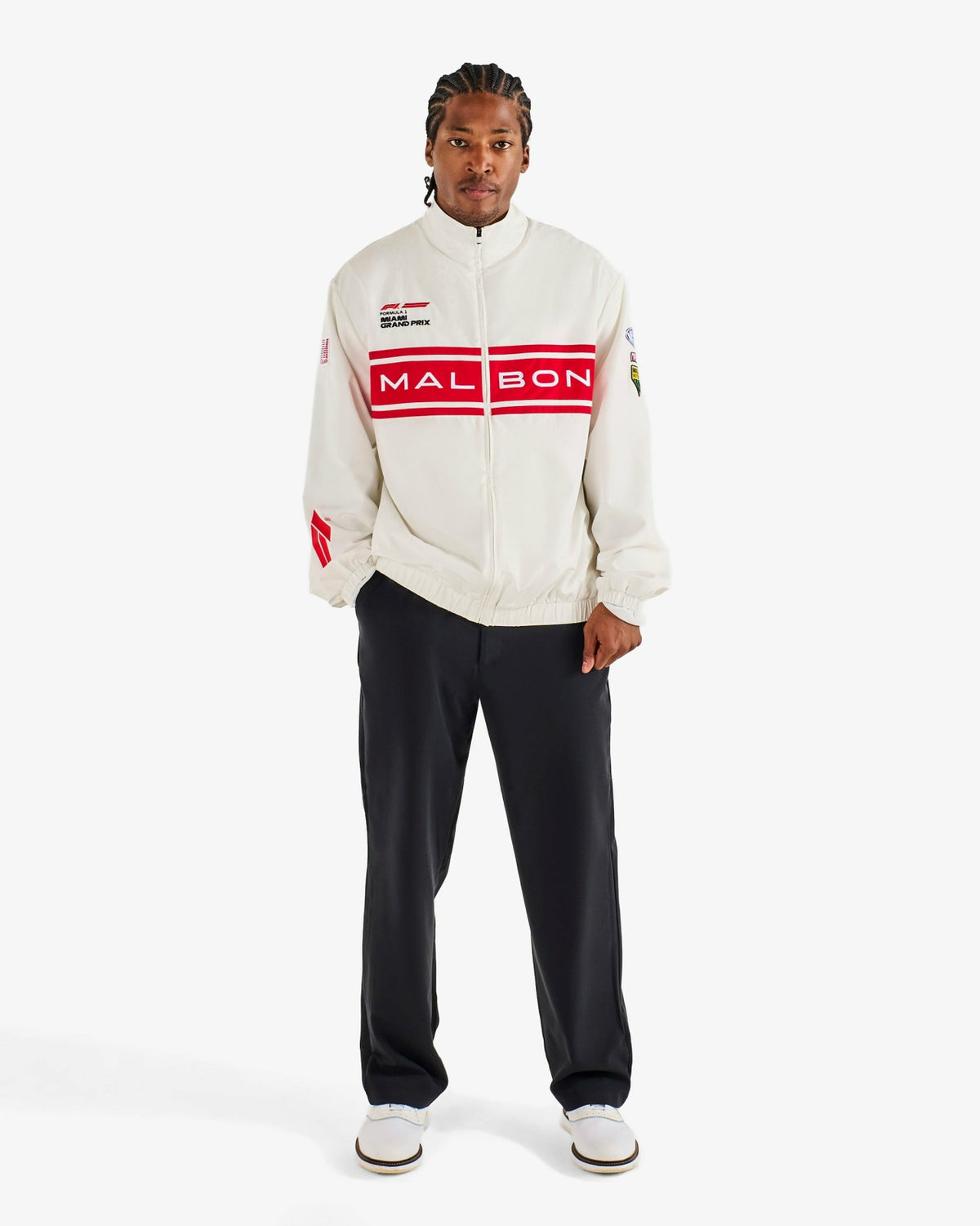 Malbon Trackline Jacket - White