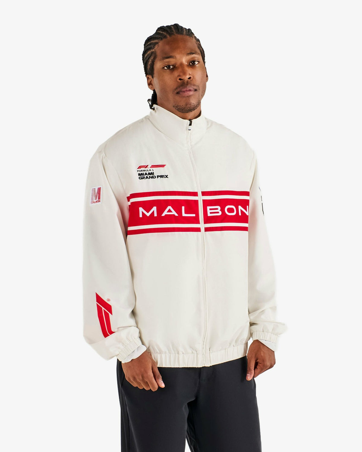 Malbon Trackline Jacket - White