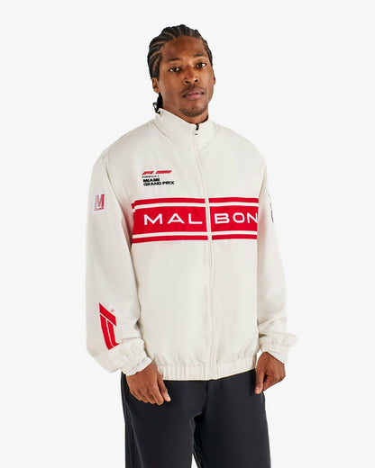 Malbon Trackline Jacket - White