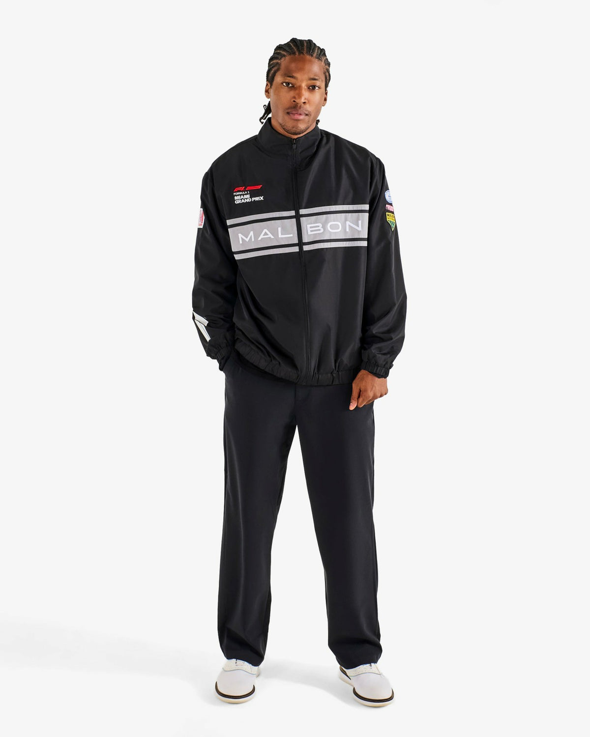 Malbon Trackline Jacket - Black Beauty