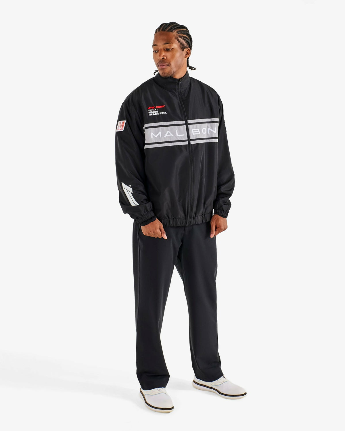 Malbon Trackline Jacket - Black Beauty
