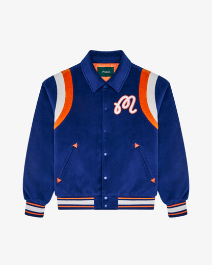 Malbon Knicks The Garden Varsity Jacket - Blue
